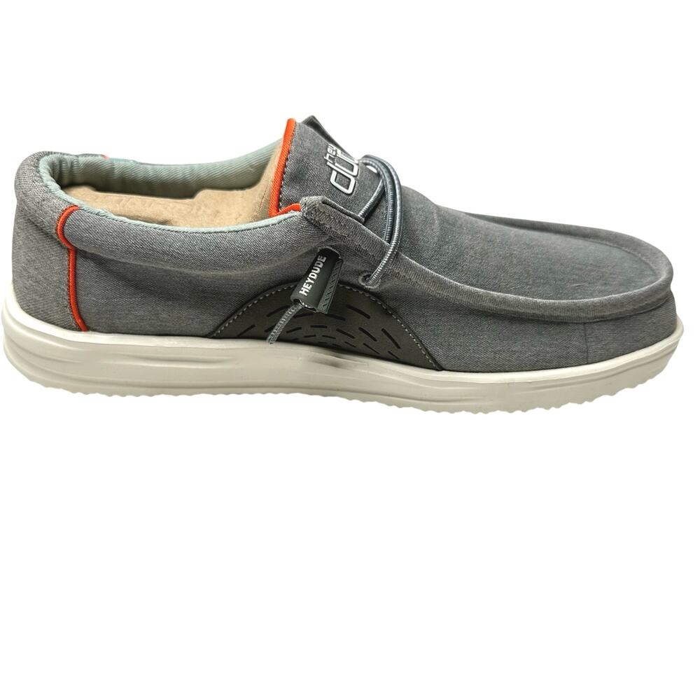 Hey Dude Men’s Wally Free Shoes Granite Gray Size 8 New w/ Tags - Picture 6 of 10